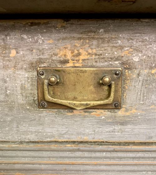 CIRCA 1900 EUROPEAN GLAZED TOP DRESSER WITH ORIGINAL PAINT - ADDITIONAL PHOTO 9