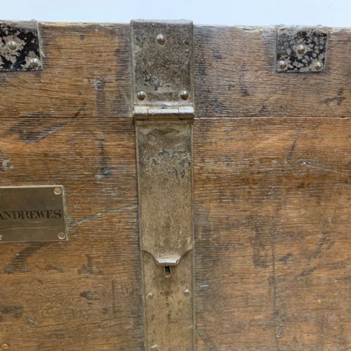 19TH CENTURY OAK METAL BOUND SILVER CHEST - ADDITIONAL PHOTO 6