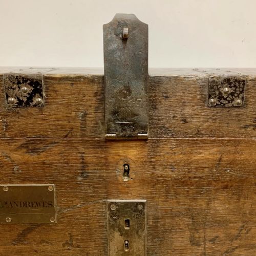 19TH CENTURY OAK METAL BOUND SILVER CHEST - ADDITIONAL PHOTO 7