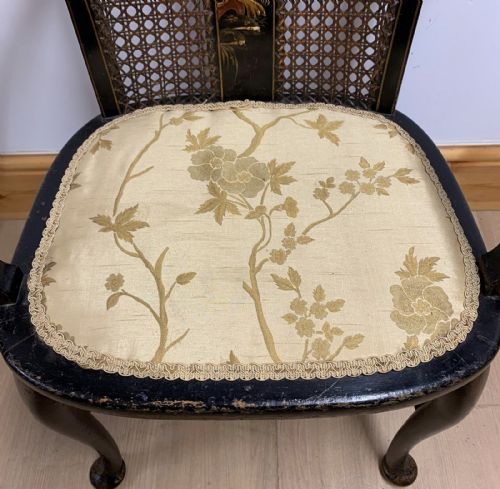 A PAIR OF ENGLISH CHINOISERIE AND JAPANNED LACQUERED ARM CHAIRS - ADDITIONAL PHOTO 7