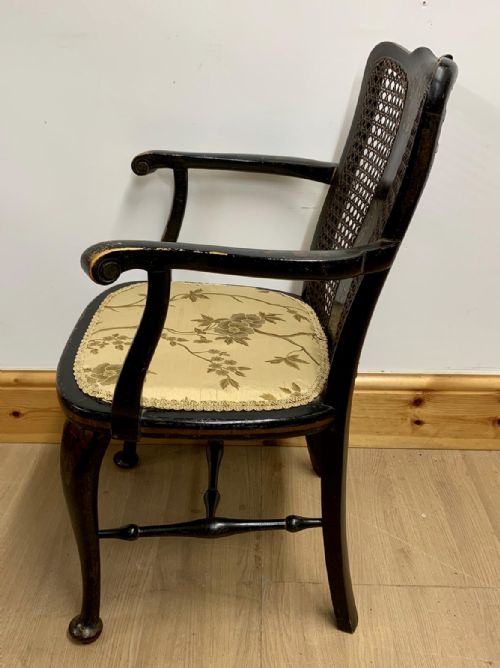 A PAIR OF ENGLISH CHINOISERIE AND JAPANNED LACQUERED ARM CHAIRS - ADDITIONAL PHOTO 10