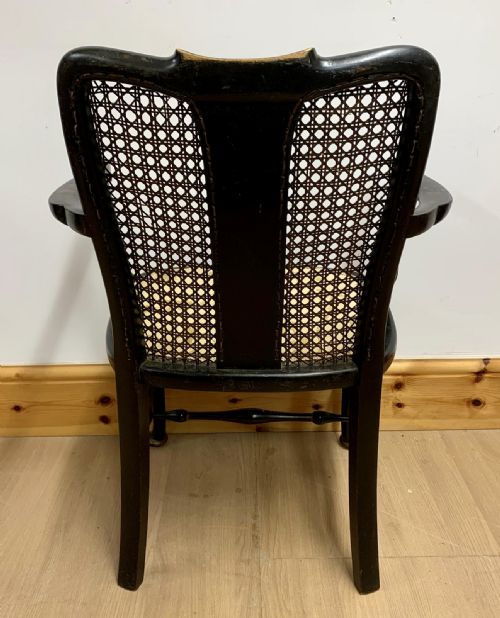A PAIR OF ENGLISH CHINOISERIE AND JAPANNED LACQUERED ARM CHAIRS - ADDITIONAL PHOTO 12