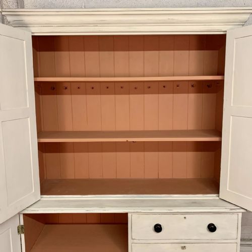 MID 19TH CENTURY 1850 PAINTED HOUSEKEEPER'S CUPBOARD - ADDITIONAL PHOTO 5