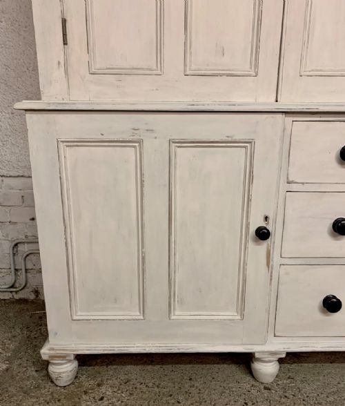 MID 19TH CENTURY 1850 PAINTED HOUSEKEEPER'S CUPBOARD - ADDITIONAL PHOTO 7