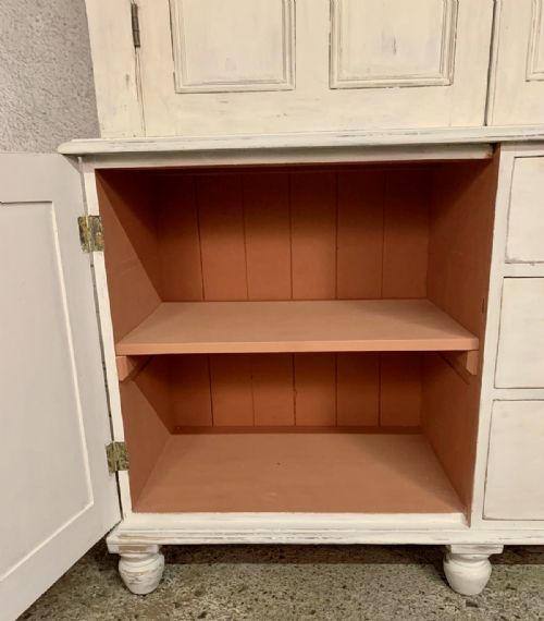 MID 19TH CENTURY 1850 PAINTED HOUSEKEEPER'S CUPBOARD - ADDITIONAL PHOTO 8