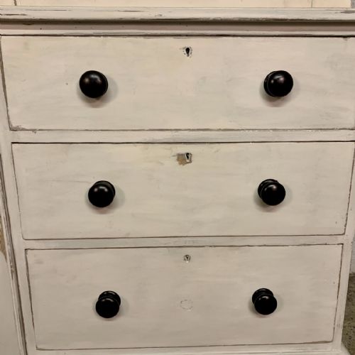 MID 19TH CENTURY 1850 PAINTED HOUSEKEEPER'S CUPBOARD - ADDITIONAL PHOTO 9