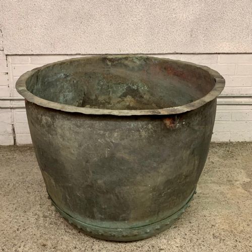 large victorian riveted copper boiler with great colour - CATEGORY: ANTIQUE METAL - DATED VICTORIAN