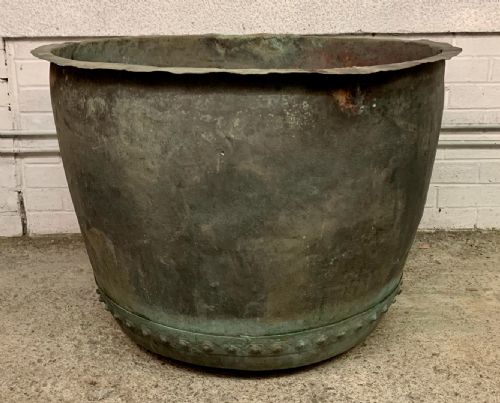 LARGE VICTORIAN RIVETED COPPER BOILER WITH GREAT COLOUR - ADDITIONAL PHOTO 1