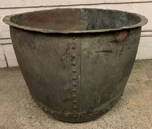 LARGE VICTORIAN RIVETED COPPER BOILER WITH GREAT COLOUR - ADDITIONAL PHOTO 6
