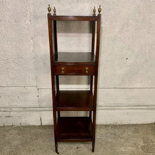 victorian mahogany whatnot with boxwood and ebony inlays - CATEGORY: ANTIQUE FURNITURE - DATED VICTORIAN