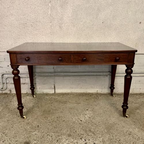 victorian mahogany writing table with 2 drawers - CATEGORY: ANTIQUE TABLES - DATED VICTORIAN
