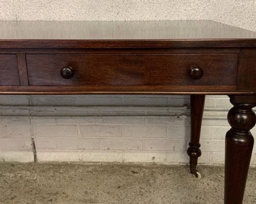 VICTORIAN MAHOGANY WRITING TABLE WITH 2 DRAWERS - ADDITIONAL PHOTO 6