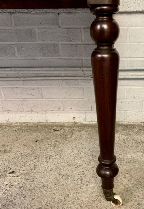 VICTORIAN MAHOGANY WRITING TABLE WITH 2 DRAWERS - ADDITIONAL PHOTO 7
