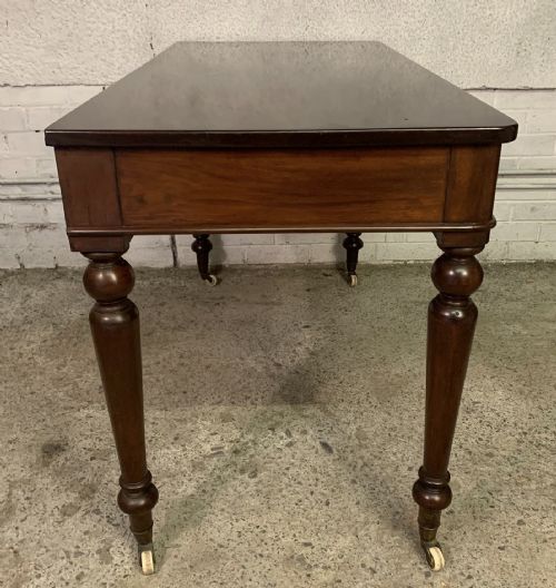 VICTORIAN MAHOGANY WRITING TABLE WITH 2 DRAWERS - ADDITIONAL PHOTO 8