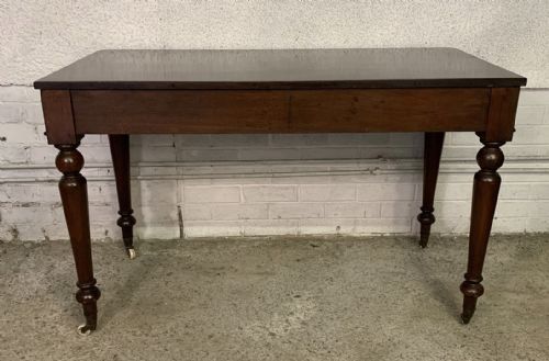 VICTORIAN MAHOGANY WRITING TABLE WITH 2 DRAWERS - ADDITIONAL PHOTO 10