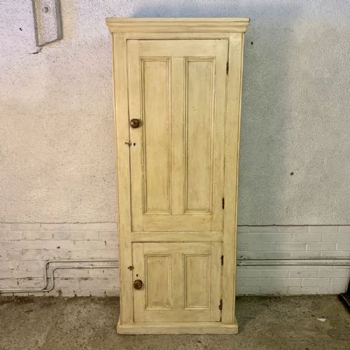 19th century painted pine 2 door larder cupboard - CATEGORY: ANTIQUE CUPBOARDS - DATED 19TH CENTURY