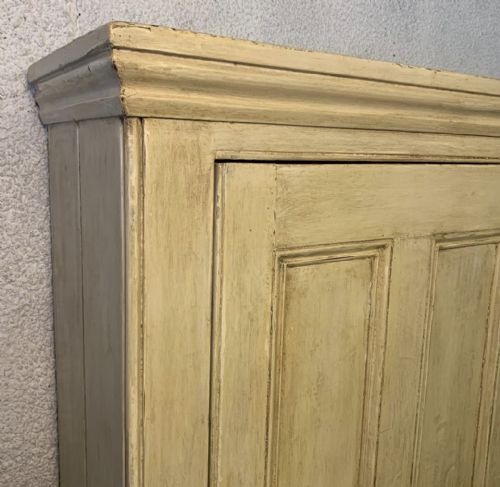 19TH CENTURY PAINTED PINE 2 DOOR LARDER CUPBOARD - ADDITIONAL PHOTO 4
