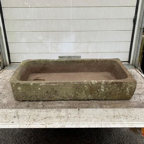 19th century hand carved pennant stone sink - CATEGORY: ANTIQUE MISCELLANEOUS - DATED 19TH CENTURY