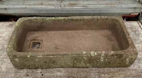 19TH CENTURY HAND CARVED PENNANT STONE SINK - ADDITIONAL PHOTO 1