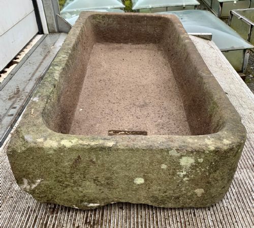 19TH CENTURY HAND CARVED PENNANT STONE SINK - ADDITIONAL PHOTO 5