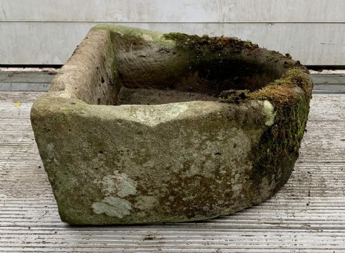 19TH CENTURY HAND CARVED SANDSTONE D END TROUGH - ADDITIONAL PHOTO 7