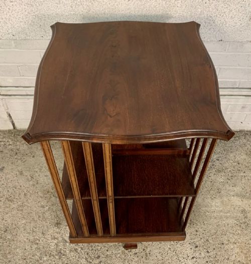 EDWARDIAN MAHOGANY REVOLVING BOOKCASE - ADDITIONAL PHOTO 1