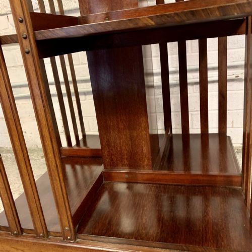 EDWARDIAN MAHOGANY REVOLVING BOOKCASE - ADDITIONAL PHOTO 6