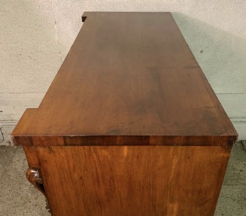 VICTORIAN MAHOGANY SCOTTISH CHEST OF 7 DRAWERS COMPLETE WITH ORIGINAL TURNED KNOBS - ADDITIONAL PHOTO 2