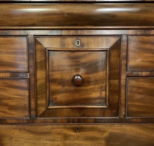 VICTORIAN MAHOGANY SCOTTISH CHEST OF 7 DRAWERS COMPLETE WITH ORIGINAL TURNED KNOBS - ADDITIONAL PHOTO 6