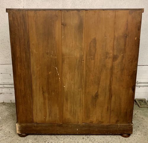 VICTORIAN MAHOGANY SCOTTISH CHEST OF 7 DRAWERS COMPLETE WITH ORIGINAL TURNED KNOBS - ADDITIONAL PHOTO 14