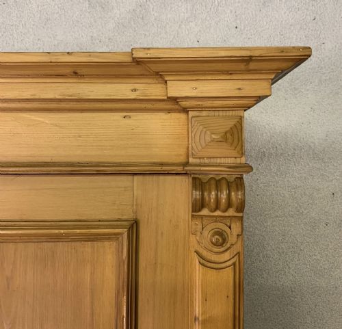 CIRCA 1900 EAST EUROPEAN PINE KNOCK DOWN WARDROBE - ADDITIONAL PHOTO 1