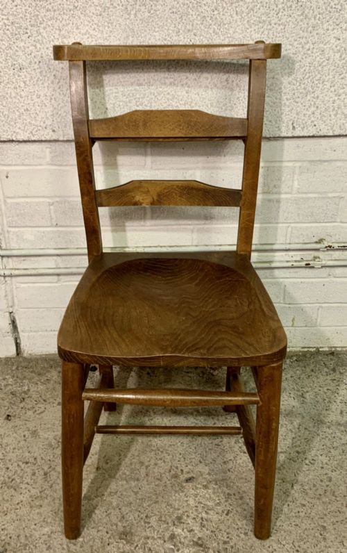 SET OF 4 ELM AND BEECH CHAPEL CHAIRS - ADDITIONAL PHOTO 1
