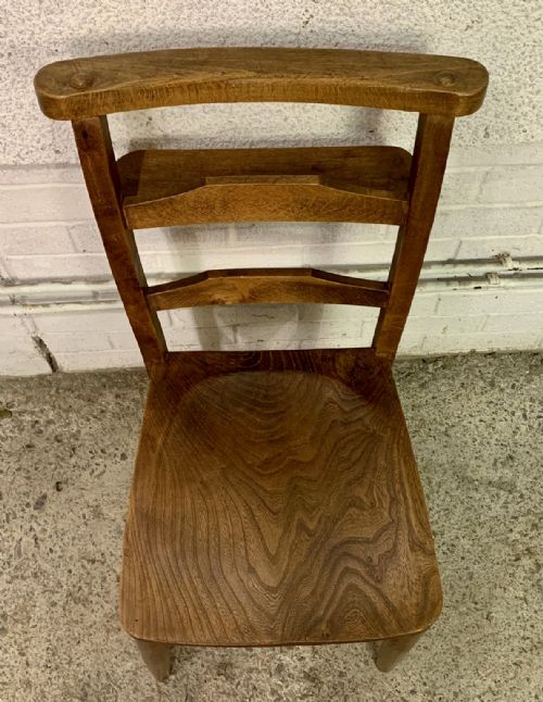 SET OF 4 ELM AND BEECH CHAPEL CHAIRS - ADDITIONAL PHOTO 2