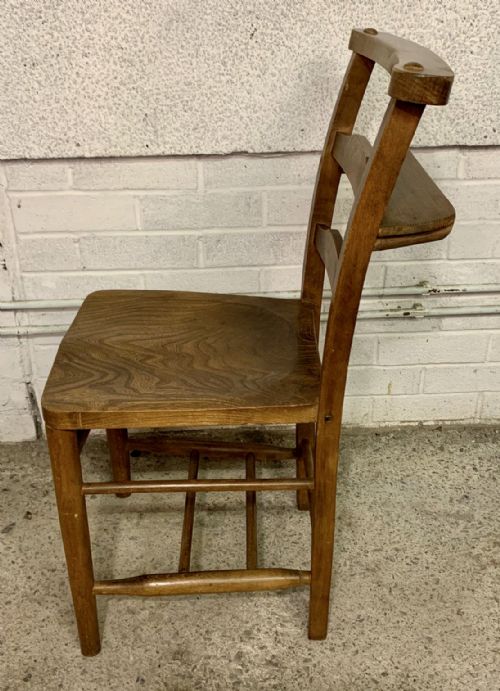 SET OF 4 ELM AND BEECH CHAPEL CHAIRS - ADDITIONAL PHOTO 3