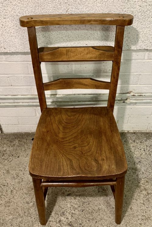 SET OF 4 ELM AND BEECH CHAPEL CHAIRS - ADDITIONAL PHOTO 6