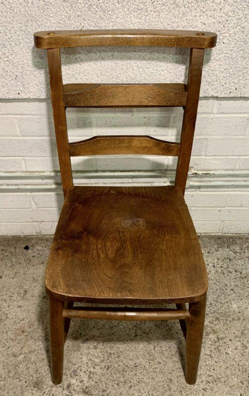 SET OF 4 ELM AND BEECH CHAPEL CHAIRS - ADDITIONAL PHOTO 8