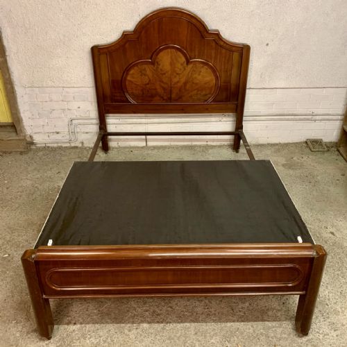 VICTORIAN MAHOGANY DOUBLE BED 4' 6 WIDE WITH NEW BASE - ADDITIONAL PHOTO 3