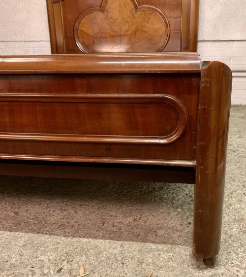 VICTORIAN MAHOGANY DOUBLE BED 4' 6 WIDE WITH NEW BASE - ADDITIONAL PHOTO 6