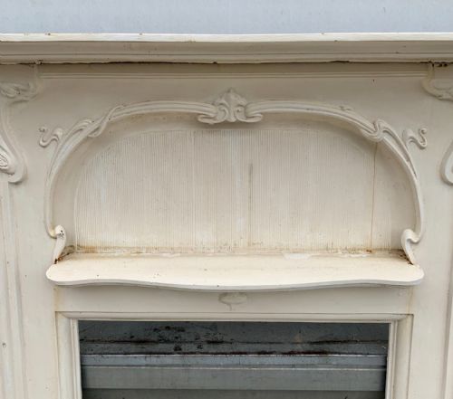 19TH CENTURY ART NOUVEAU CAST IRON FIRE SURROUND - ADDITIONAL PHOTO 3