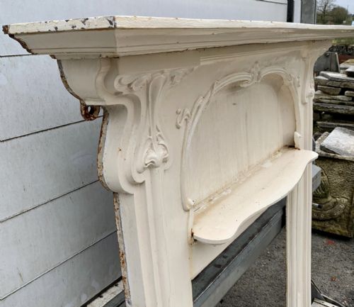 19TH CENTURY ART NOUVEAU CAST IRON FIRE SURROUND - ADDITIONAL PHOTO 5