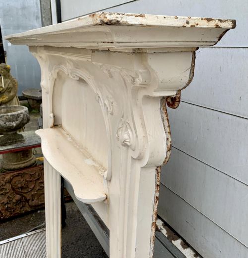 19TH CENTURY ART NOUVEAU CAST IRON FIRE SURROUND - ADDITIONAL PHOTO 6