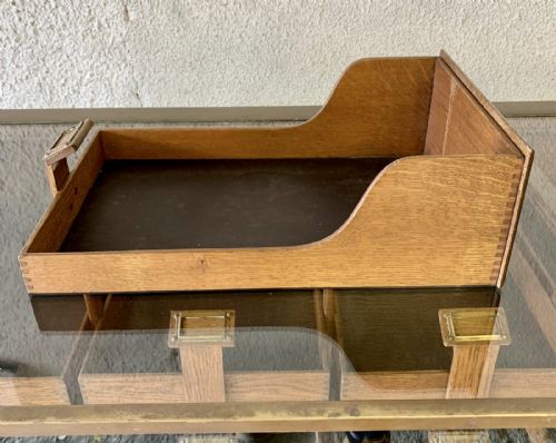 EARLY 20TH CENTURY BRASS FRAMED HABERDASHERY CABINET WITH 30 OAK GRADUATED DRAWERS - ADDITIONAL PHOTO 18