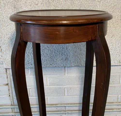 PAIR OF EDWARDIAN MAHOGANY PLANT LAMP STANDS WITH BOXWOOD INLAY - ADDITIONAL PHOTO 7
