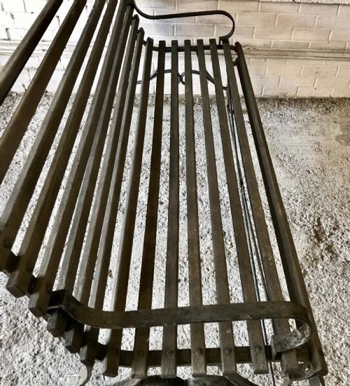 VICTORIAN WROUGHT IRON BENCH WITH WOODEN SLATS - ADDITIONAL PHOTO 10