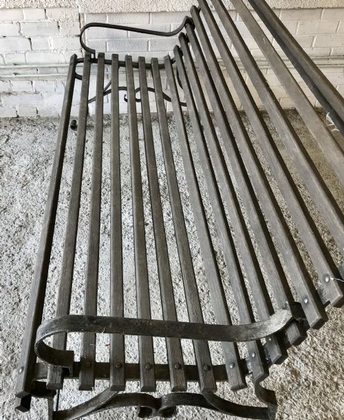 VICTORIAN WROUGHT IRON BENCH WITH WOODEN SLATS - ADDITIONAL PHOTO 13