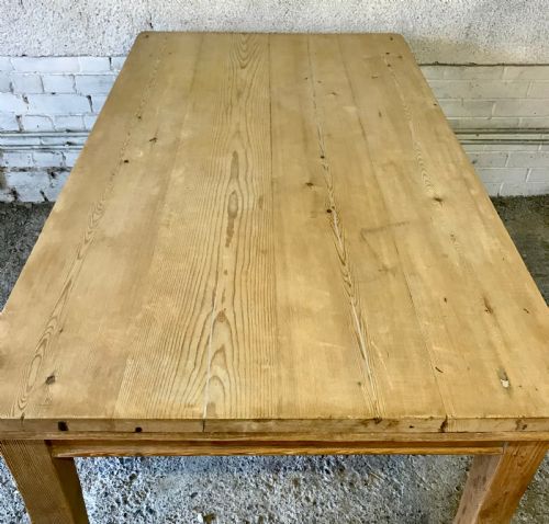 VICTORIAN PINE KITCHEN TABLE WITH SINGLE DRAWER - ADDITIONAL PHOTO 2