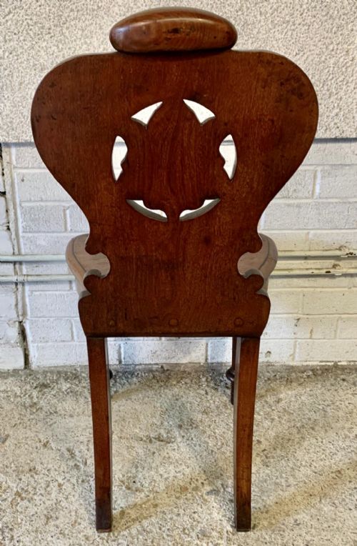 PAIR OF VICTORIAN MAHOGANY SHIELD BACK HALL CHAIRS - ADDITIONAL PHOTO 14