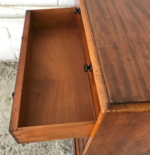 VICTORIAN MAHOGANY BANK OF 5 COLLECTORS DRAWERS WITH ORIGINAL EBONIZED KNOBS - ADDITIONAL PHOTO 6