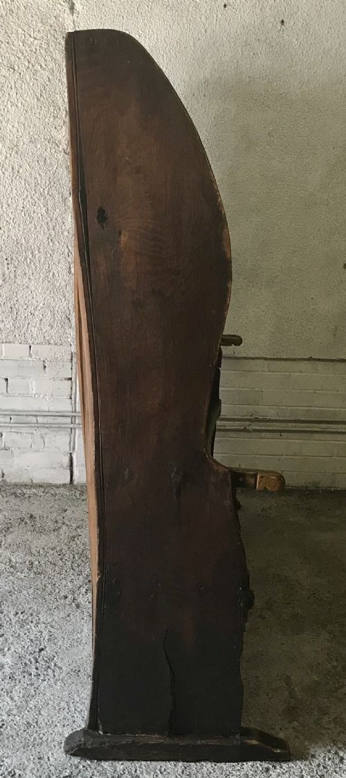 LATE 18TH CENTURY ELM SETTLE ON SLEDGE FEET - ADDITIONAL PHOTO 12