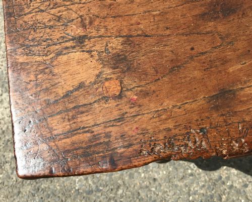 VICTORIAN FARMHOUSE KITCHEN TABLE STANDING ON ORIGINAL BRASS CASTORS - ADDITIONAL PHOTO 12